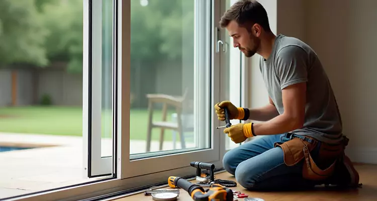 Squeaky Sliding Patio Doors in Richmond West, FL