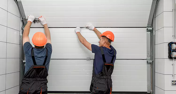 Garage Door Bottom Panel Repair in Richmond West, FL