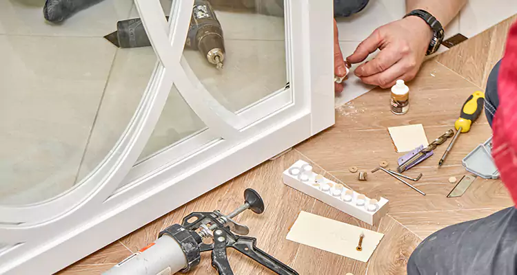 Interior Patio Door Casing Repair in Richmond West, FL